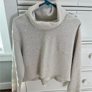 Lululemon waffle cowl neck crop long sleeve